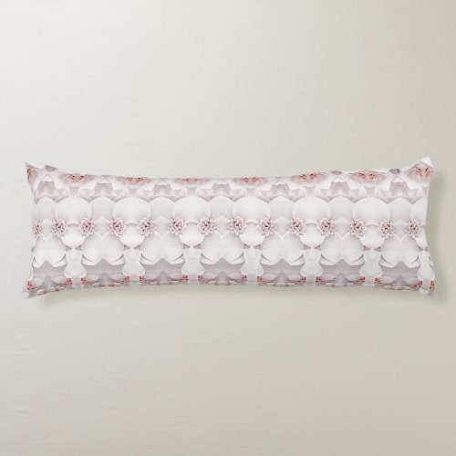 Ivory Blush Pink Floral Body Pillow