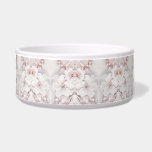 Ivory Blush Pink Floral Ceramic Pet Bowl<br><div class="desc">Beautiful Ivory Blush Pink Floral Ceramic Pet Bowl</div>