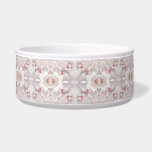 Ivory Blush Pink Floral Ceramic Pet Bowl<br><div class="desc">Beautiful Ivory Blush Pink Floral Ceramic Pet Bowl</div>