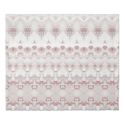 Ivory Blush Pink Floral Duvet Cover