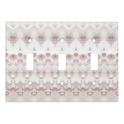 Ivory Blush Pink Floral Light Switch Cover