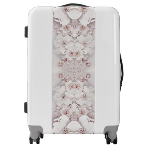 Ivory Blush Pink Floral Luggage
