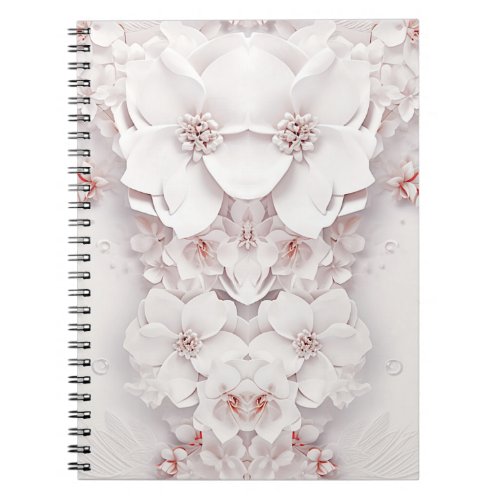 Ivory Blush Pink Floral Notebook