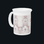 Ivory Blush Pink Floral Porcelain Pitcher<br><div class="desc">Beautiful Ivory Blush Pink Floral Porcelain Pitcher</div>