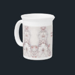 Ivory Blush Pink Floral Porcelain Pitcher<br><div class="desc">Beautiful Ivory Blush Pink Floral Porcelain Pitcher</div>