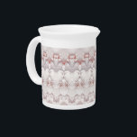 Ivory Blush Pink Floral Porcelain Pitcher<br><div class="desc">Beautiful Ivory Blush Pink Floral Porcelain Pitcher</div>
