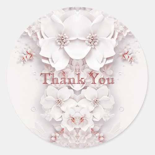 Ivory Blush Pink Floral Sticker