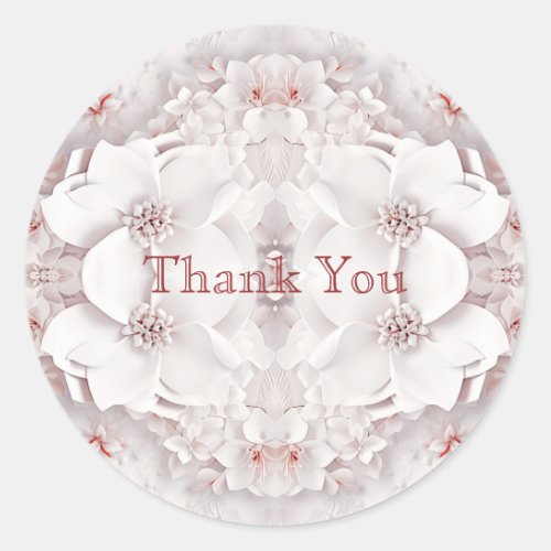 Ivory Blush Pink Floral Sticker