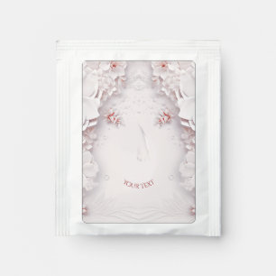 Ivory Blush Pink Floral Tea Bag Drink Mix