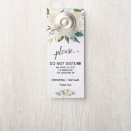 Ivory Bouquet  |  Wedding Guest Do Not Disturb Door Hanger