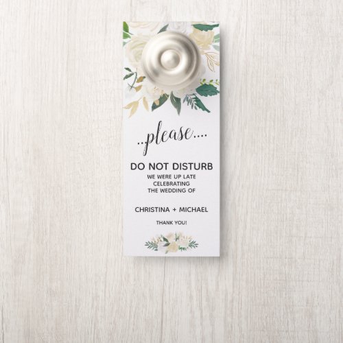 Ivory Bouquet    Wedding Guest Do Not Disturb Door Hanger