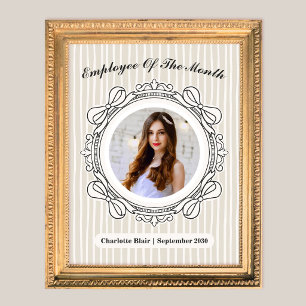 Ivory Bow Frame Employee of the Month Award
