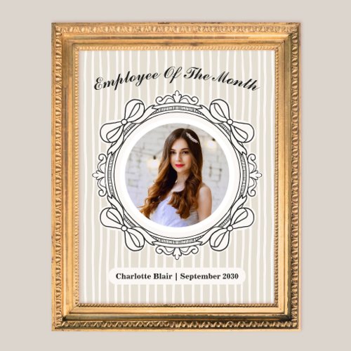 Ivory Bow Frame Employee of the Month Award