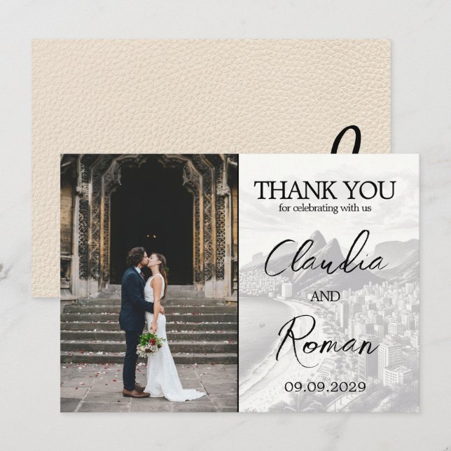 Ivory Brazil Passport Thank You Card (Front/Back)