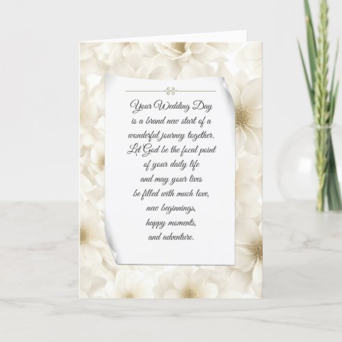 Ivory Bridal Flowers  Card