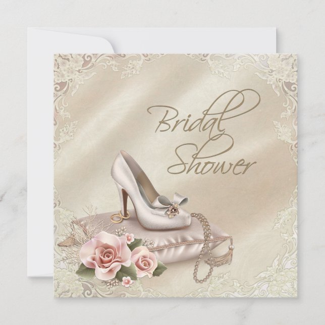 Ivory Bridal Shower Invitation (Front)