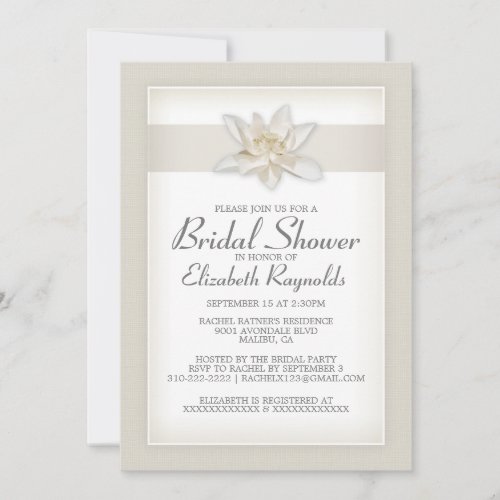 Ivory Bridal Shower Invitations