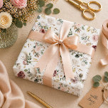 Ivory & Burgundy Floral Fall Bridal Shower Wrapping Paper<br><div class="desc">Wrap your gifts in elegance with this romantic floral wrapping paper, designed with blush, ivory, and burgundy roses, eucalyptus greenery, and soft gold accents. Perfect for bridal showers, fall weddings, anniversaries, or any special occasion with a vintage or boho-chic aesthetic. Coordinates beautifully with the Elegant Fall Bridal Shower collection for...</div>