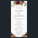 Ivory Burgundy Orange Floral Wedding Program<br><div class="desc">Designed to co-ordinate with our Rustic Blooms wedding collection, this elegant wedding program features a beautiful watercolor burgundy, burnt orange, blush, ivory white roses, hydrangeas, stocks and greenery arrangement. Personalize it with your wedding details easily and quickly, simply press the customise it button to further re-arrange and format the style...</div>