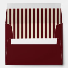 Ivory & Burgundy Stripes Retro Wedding