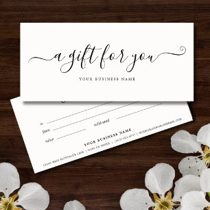 Ivory Business Gift Certificate Elegant Simple