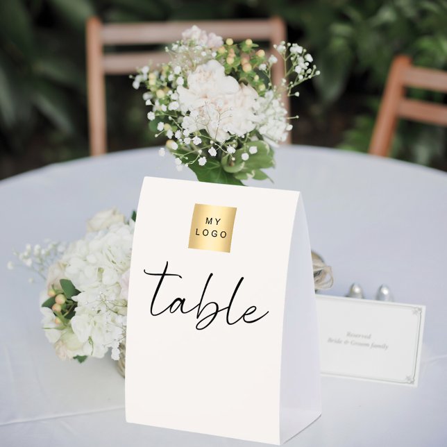 Ivory business logo table numbers DIY Paper Table Tent (Creator Uploaded)