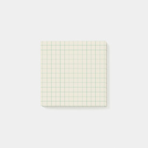 Ivory Checkered Pattern Minimal Aesthetic Office Post-it Notes