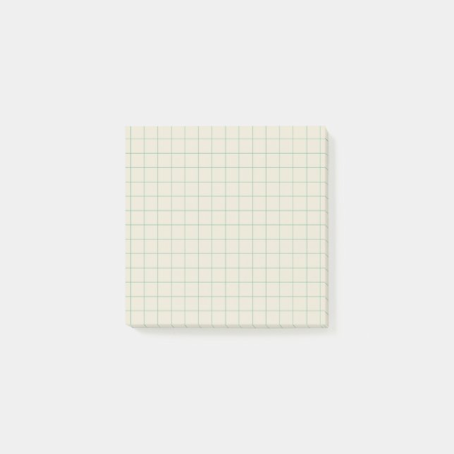 Ivory Checkered Pattern Minimal Aesthetic Office  Post-it Notes (Front)