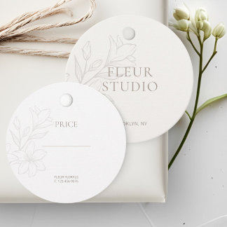 Ivory | Chic Minimal Floral Price Tags