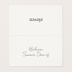 Ivory   Chic Minimal Script Wedding Folded Card