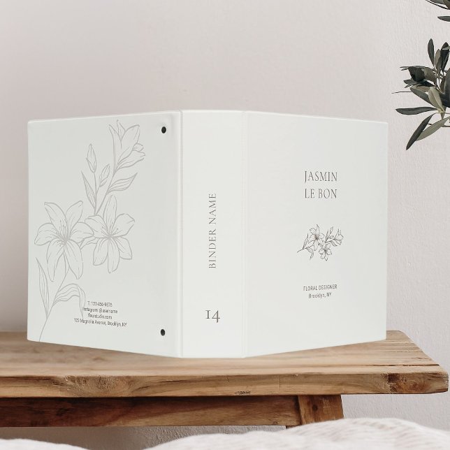 Ivory | Chic Minimalist Floral Binder (Creator Uploaded)