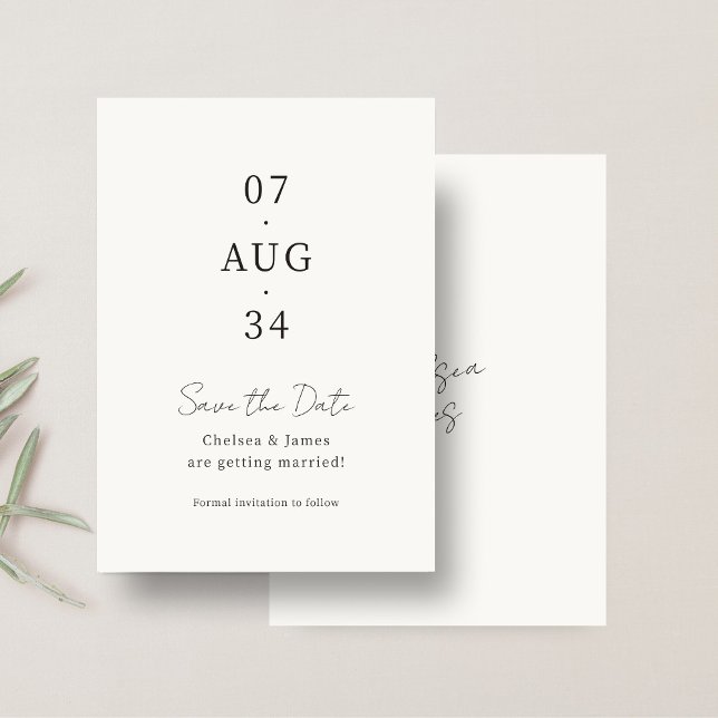 Ivory | Chic Minimalist Wedding Save the Date (Creator Uploaded)