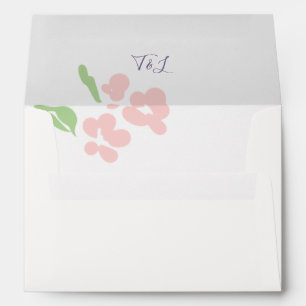 Ivory Chic Watercolor Floral Wedding Envelope