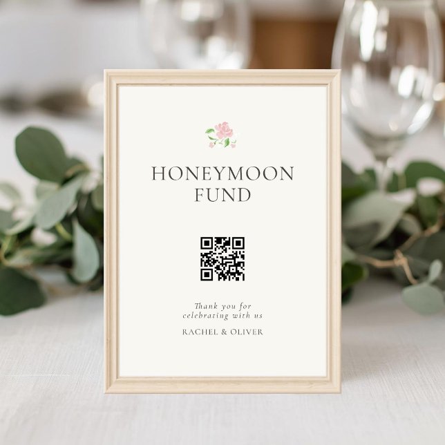 Ivory | Chic Wedding Honeymoon Fund Poster (Creator Uploaded)