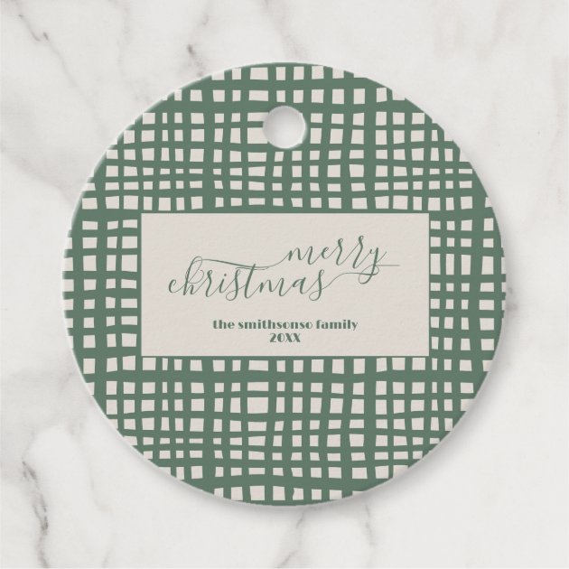 Ivory Christmas Sage elegant Favor Tags