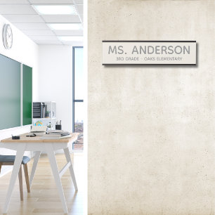 Ivory Classroom Door Sign