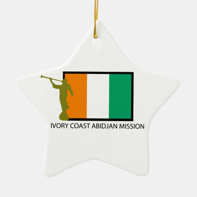 IVORY COAST ABIDJAN MISSION LDS CTR CERAMIC ORNAMENT (Front)