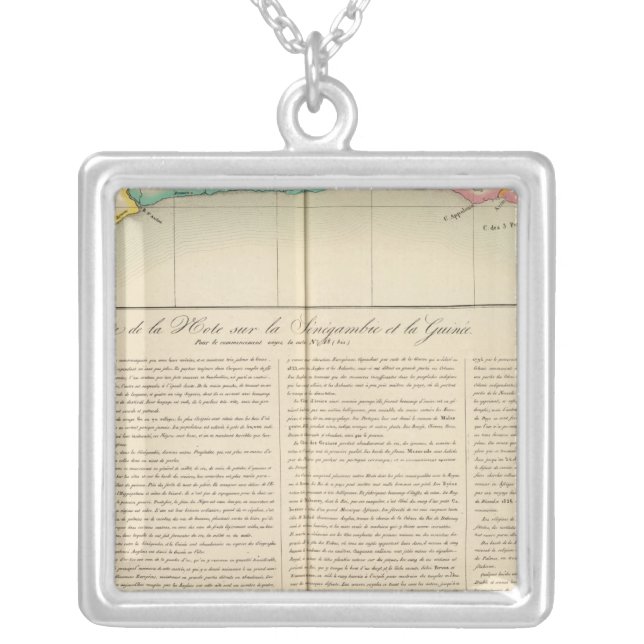 Ivory Coast, Africa 35 Silver Plated Necklace (Front)