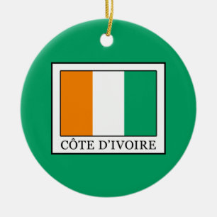 Ivory Coast Ceramic Ornament