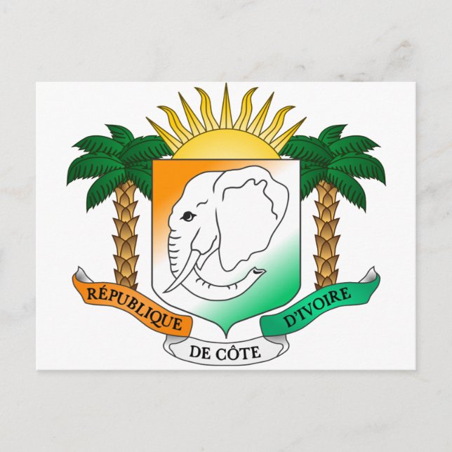 Ivory Coast coat of arms Postcard (Front)