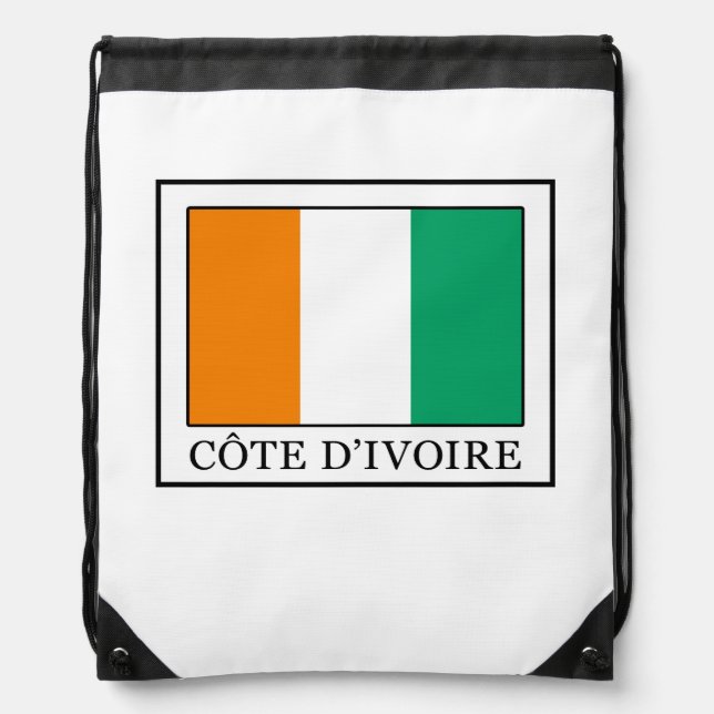 Ivory Coast Drawstring Bag (Front)