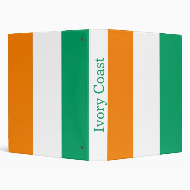 Ivory Coast Flag 3 Ring Binder (Background)