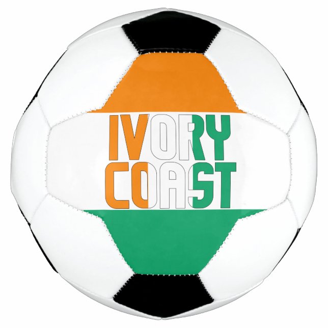 Ivory Coast Flag Adorable Patriotic Soccer Ball (Front)