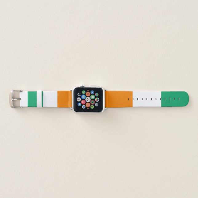 Ivory Coast Flag Apple Watch Band (Front)