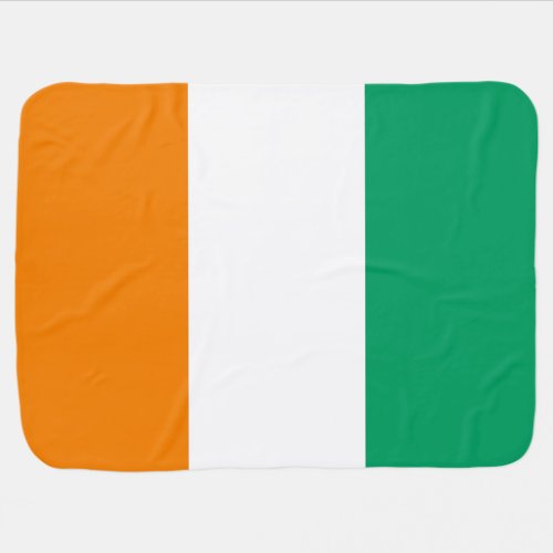 Ivory Coast Flag Baby Blanket