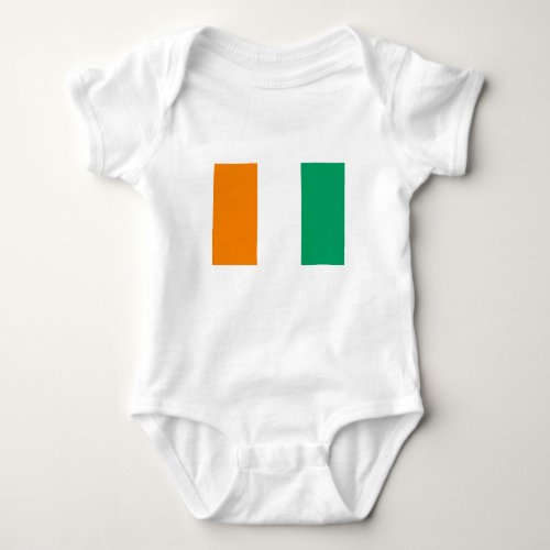 Ivory Coast Flag Baby Bodysuit