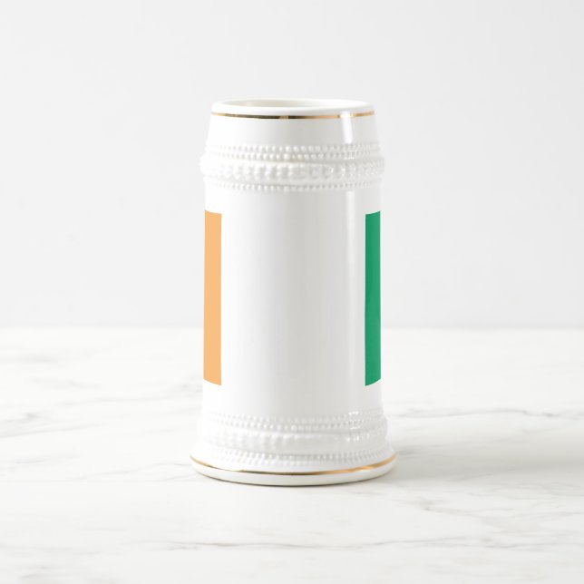 Ivory Coast Flag Beer Stein (Center)