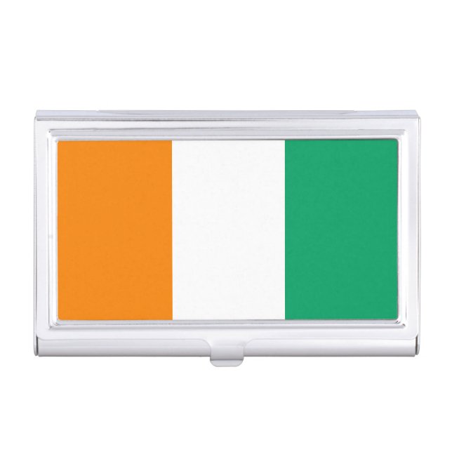 Ivory Coast Flag Business Card Case (Front)