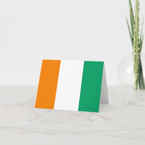 Ivory Coast Flag Card