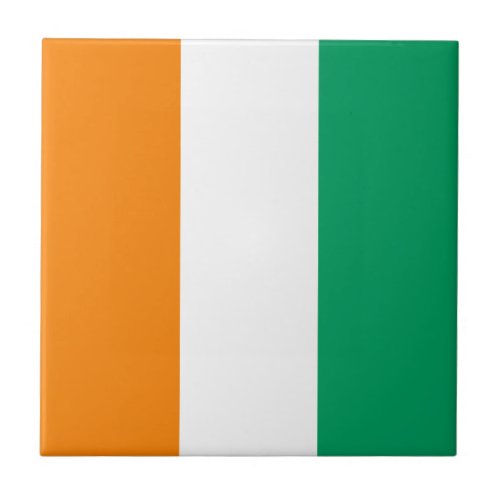 Ivory Coast Flag Ceramic Tile